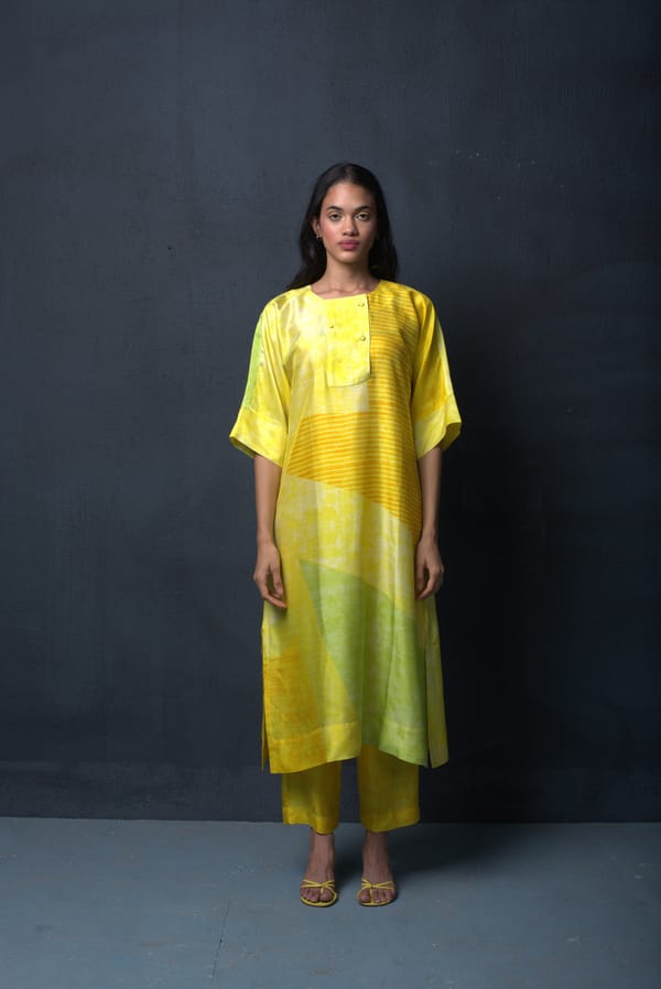 Yellow Silk Kurta Set — CLOS