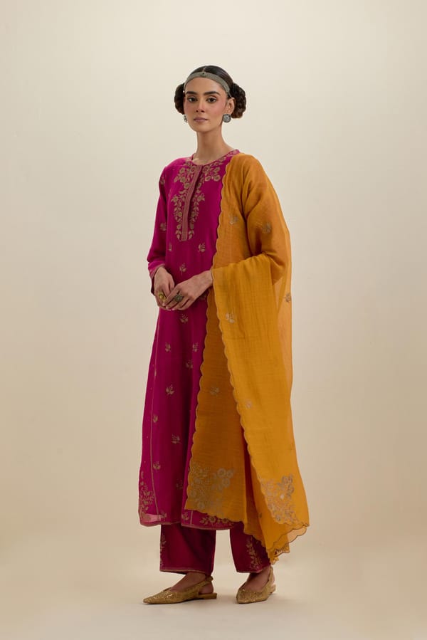 Cotton Dupatta With Embroidery — Upavita
