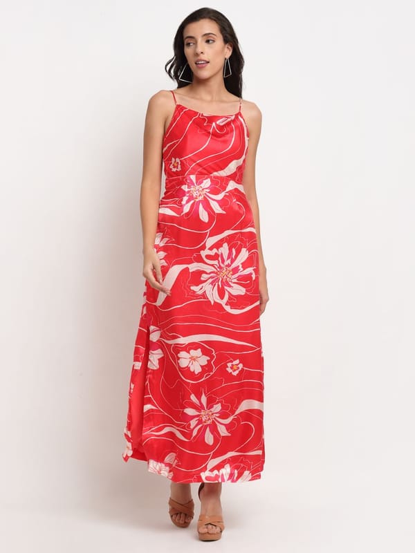 Red Slip Dress — EWOKE STUDIO