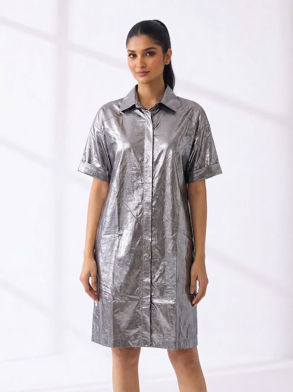 Metallic Shirt Dress — Dash and Dot