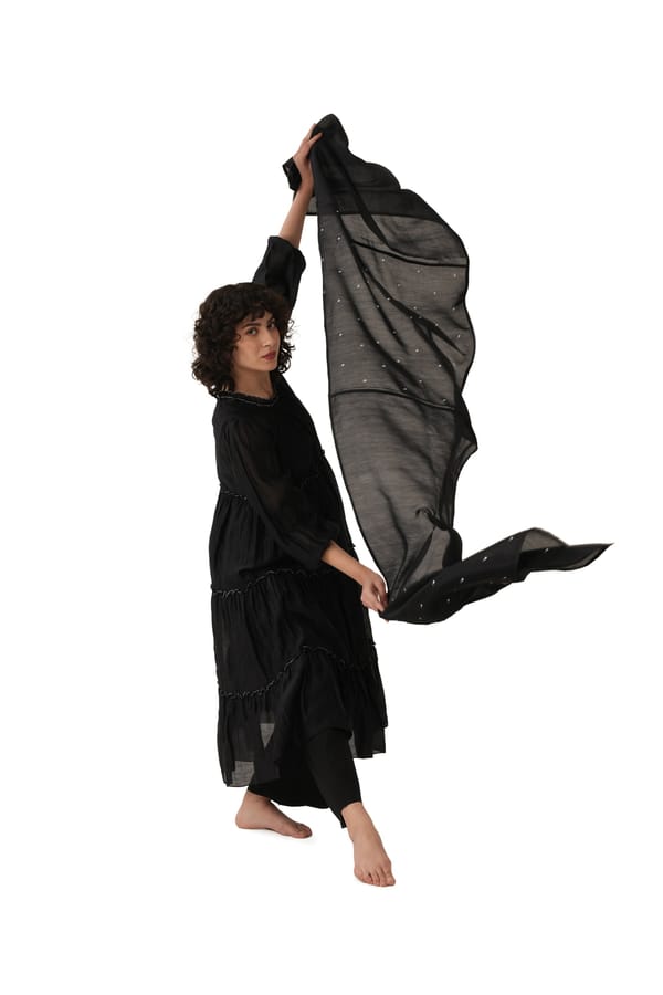 Black Turtle Tier Dress Co-ord — Khat