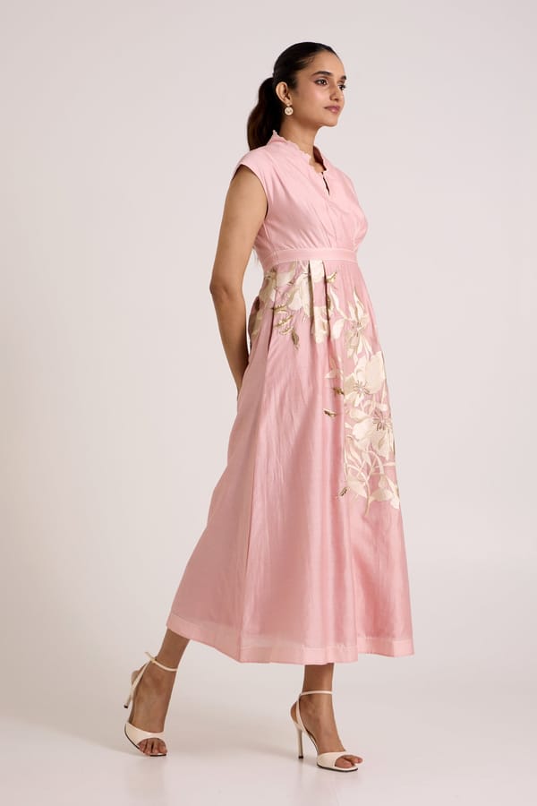 Ice Pink Paiva - Soft Bloom Midi Dress — Madder Much