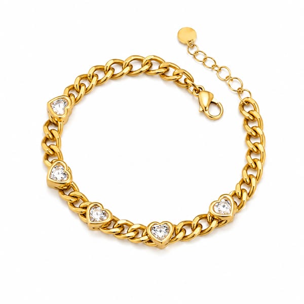Amora Heart Chain Bracelet — Cariove