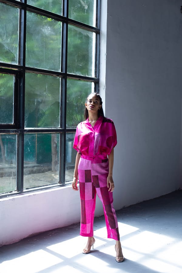 Pink Dupion Silk Co-ord Set — CLOS