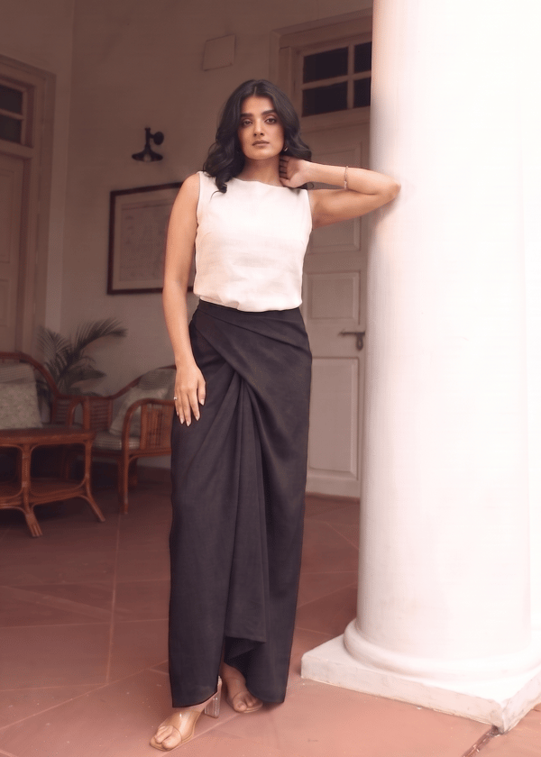 Althea Knotted Drape Skirt — The Good Rebel