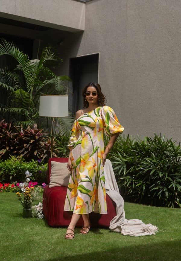 Sicily Midi Puff Dress — BEYOND TARA