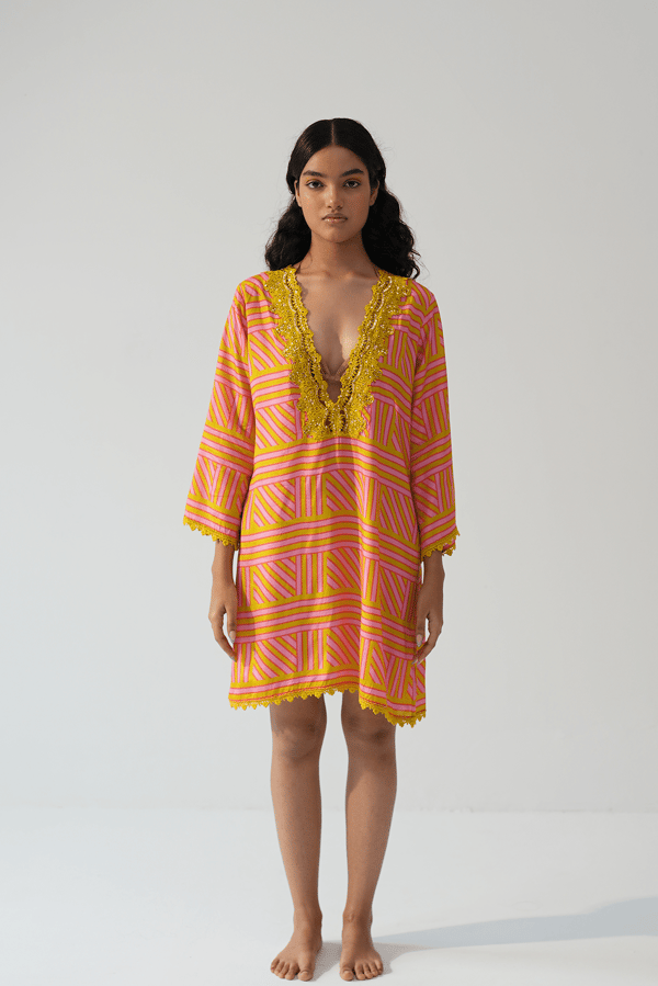Tangerine Tango Kurta Coverup — Beach Bum