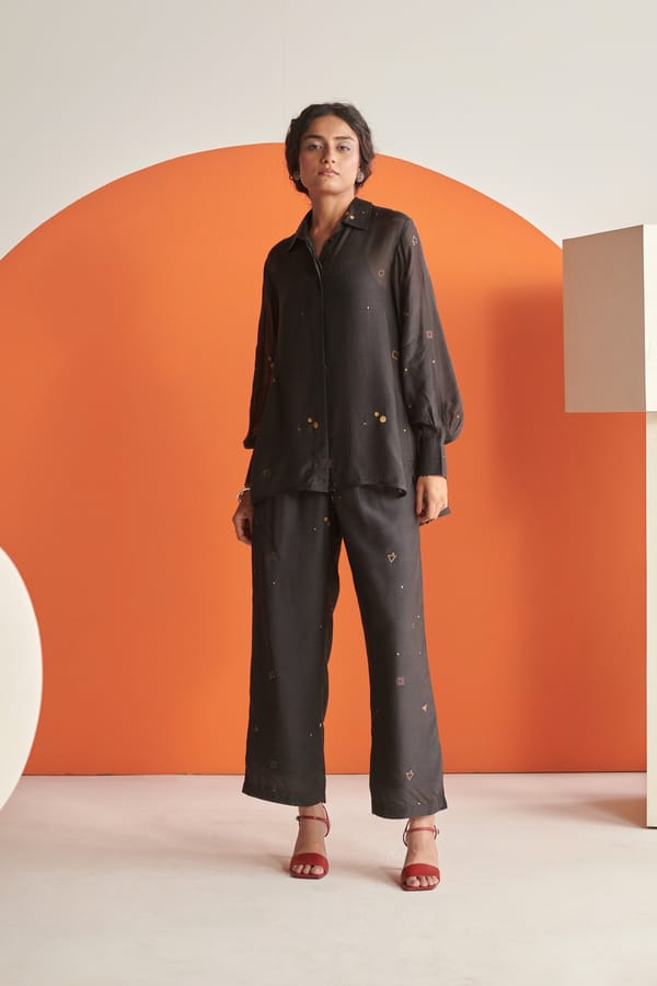 Nyla Black Cosmos Shirt — Shop Roho