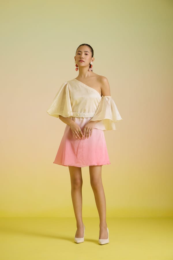 Gelato Ombre One Shoulder Dress — HOUSE OF HEATHER