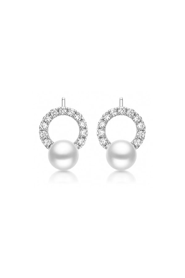 Circle of Life Pearl Hoop Earrings — Miss Jo