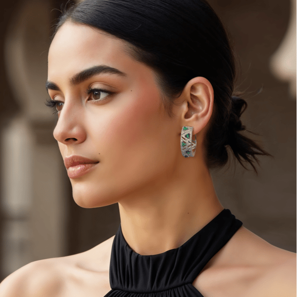 Green Triangle Hoops — Kesya