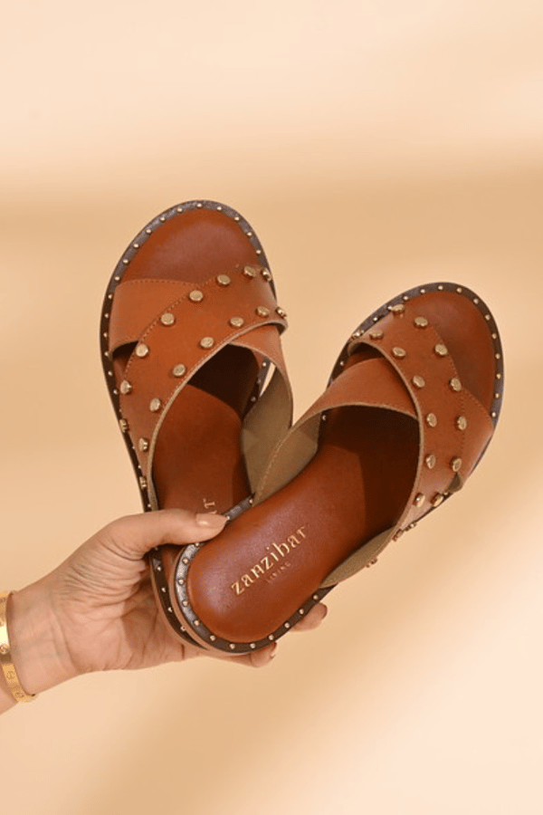 Marlborough Tan Rivets — Zanzibar Living