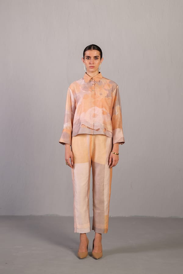 Candy Floss Soft Grey And Orange Co-Ord Set — CLOS