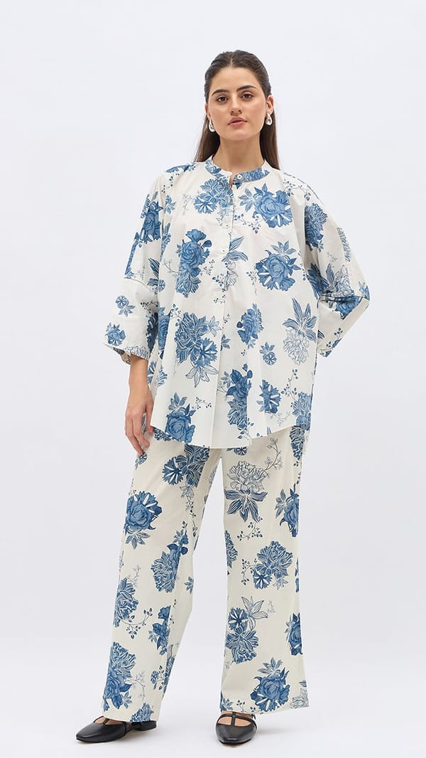 Blue Lime Jaal Pants — SHIVANI BHARGAVA