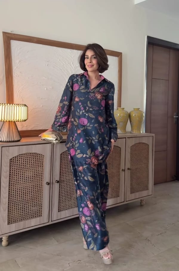 Abeer Co-ord Set - Blue — SAUNDH