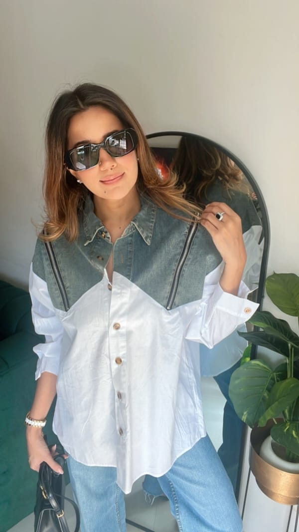 Classic Zipped Poplin Shirt — CLOSET AFFAIR