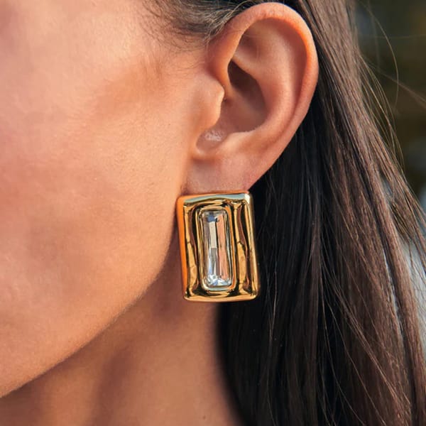 Recta Crystal Studs — Cariove