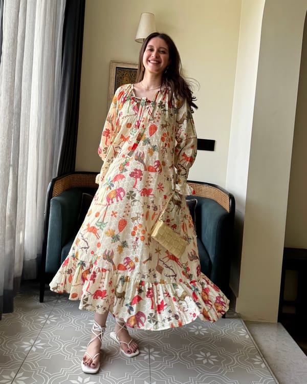 Fiona Maxi Dress in Jaisalmer Print — HAPPI SPACE