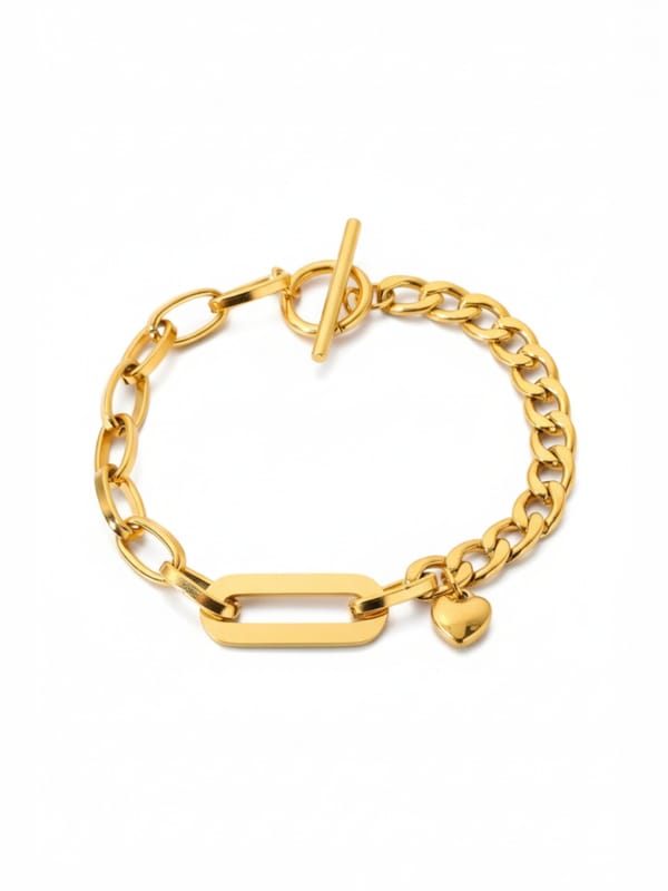 Wristband Geometric Oval Link Chain Bracelet — Cao Jewellery