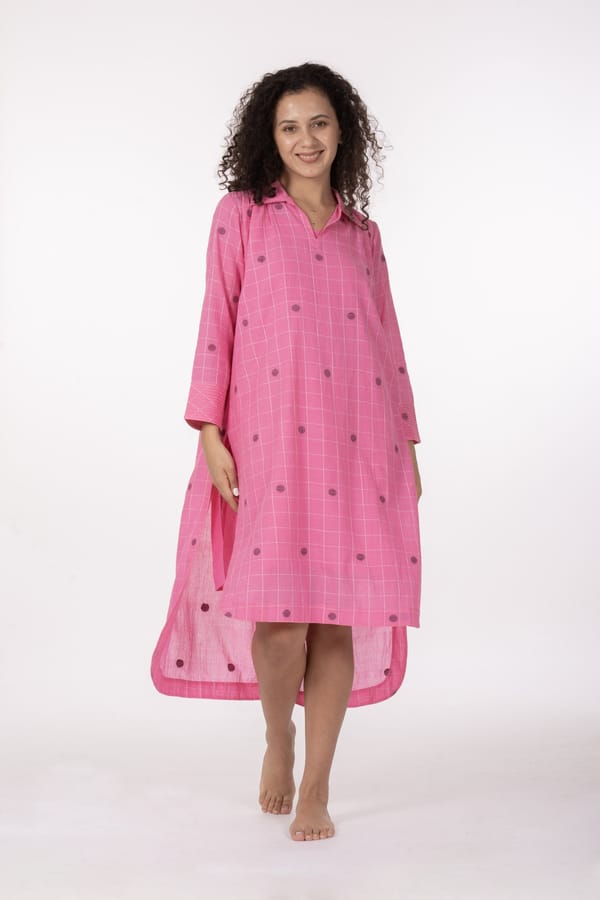 Pink Gather's Dusk Dress — Khat