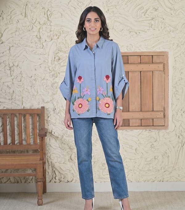 Badabagh Oversized Shirt — RUCHIKA MALLIKA LABEL