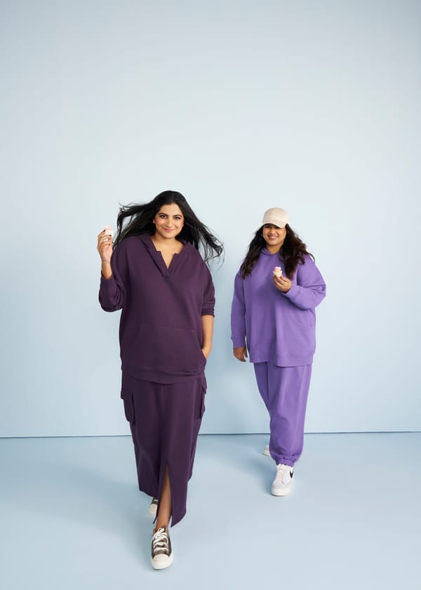 Plum Cotton Terry Maxi Skirt with Cargo Pockets — Necesera
