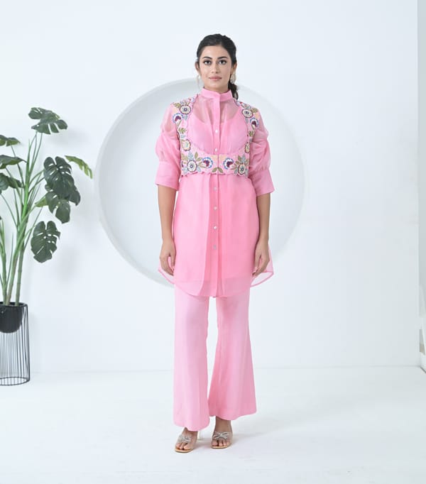 Phoolwari Detachable Coti Long Tunic Set — RUCHIKA MALLIKA LABEL