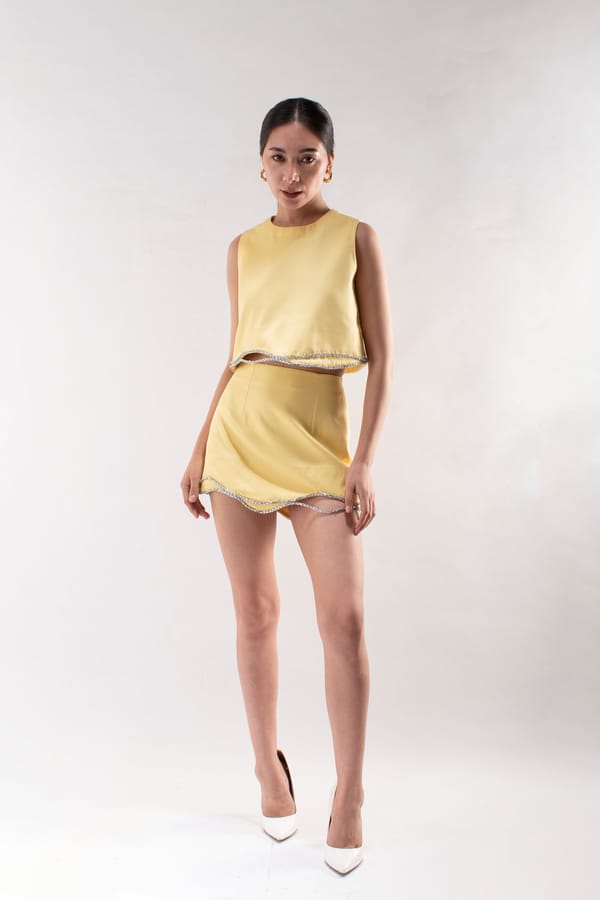 Scalloped Crop Top — Studio MuGu