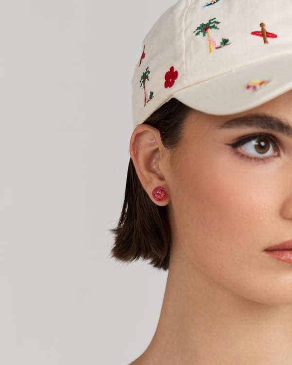 Micro Tumble Studs (Red) — Anaash