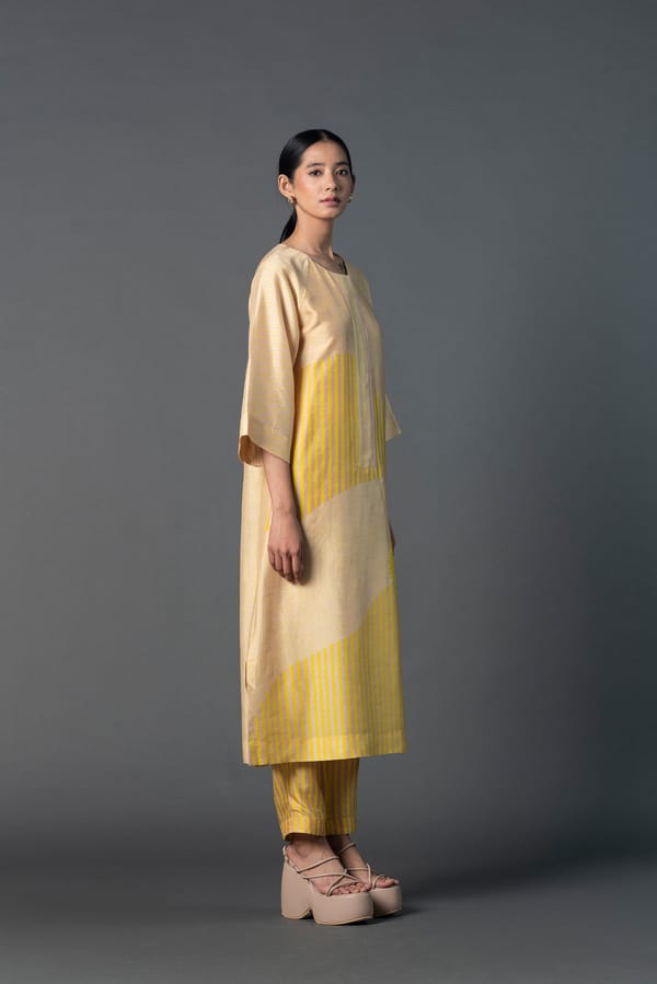 Array Bandhani Yellow Kurta Set — CLOS