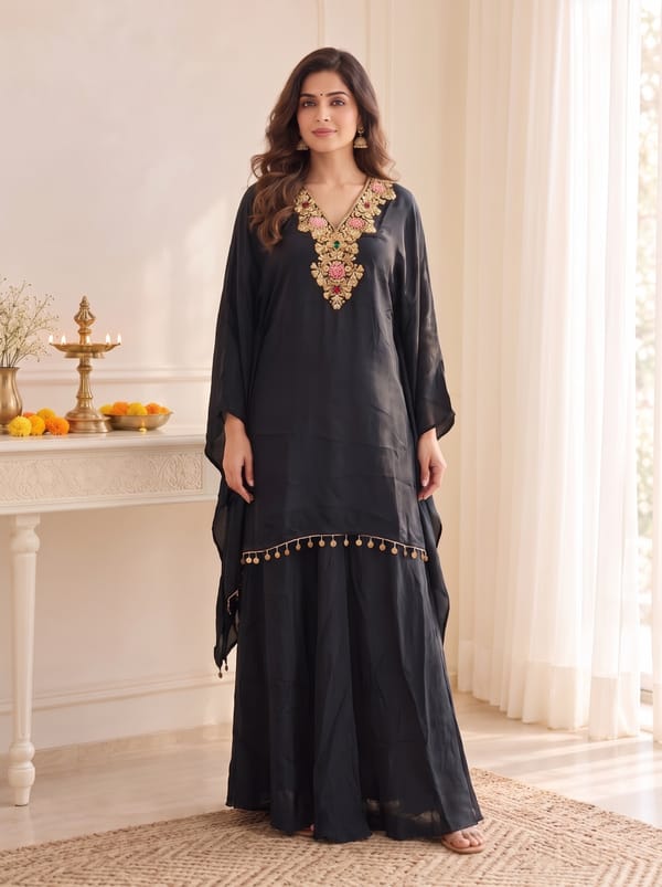 Zoya Crepe Kaftan Skirt Set — RASIYA