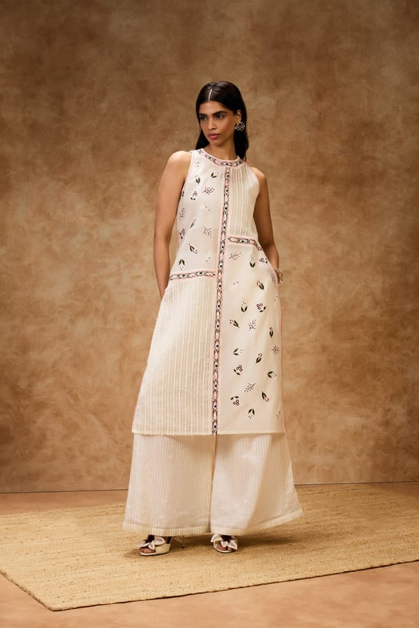 Ivory Threadwork Dress — Needle Ten