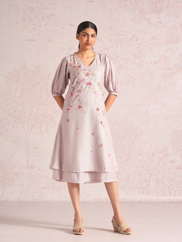 Blush Vines Elora Dress — Kaveri
