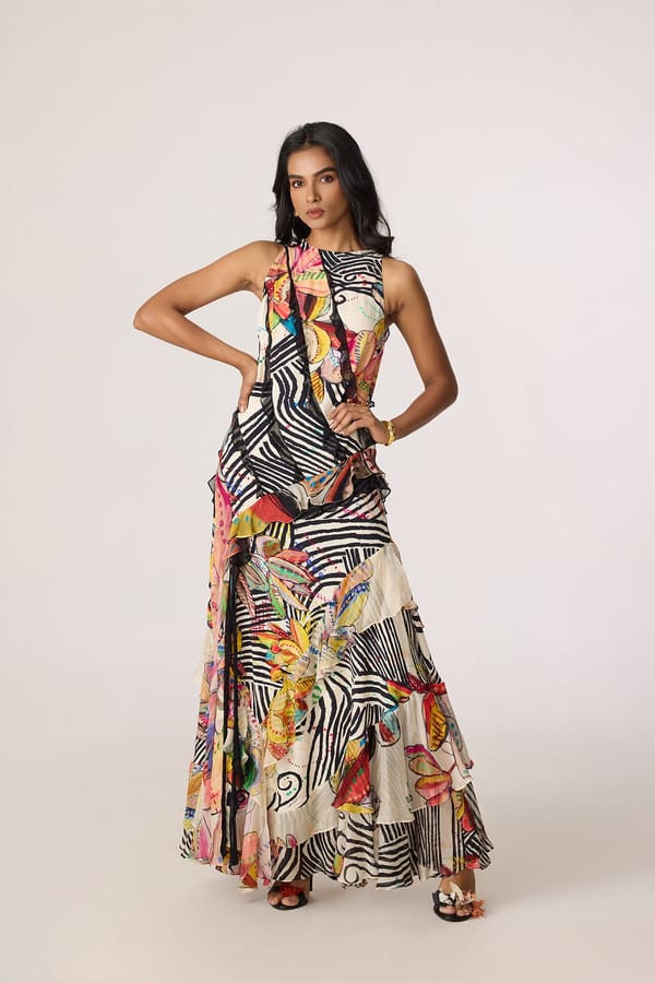 Coral Dress — Saaksha and Kinni
