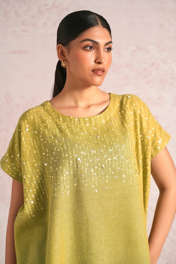 Shimmer Strings Square Top — Kaveri