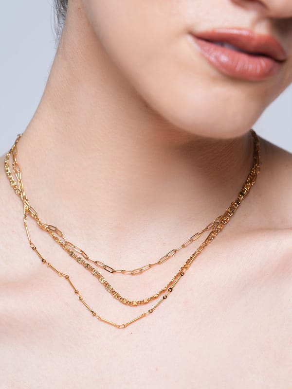 Triple Layer Retro Design Elegant Pin Chain — Cao Jewellery
