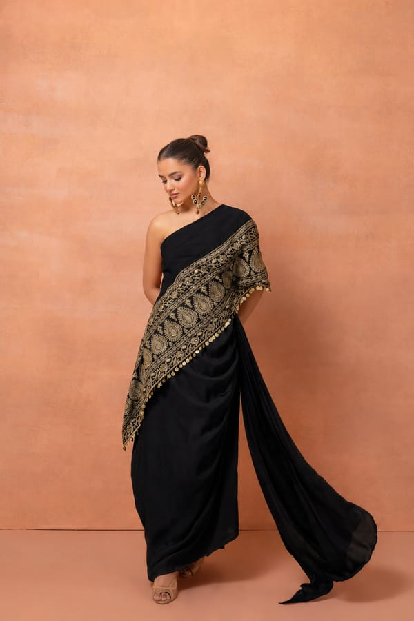 Embroidered Kaftan And Skirt Set — Sew and You