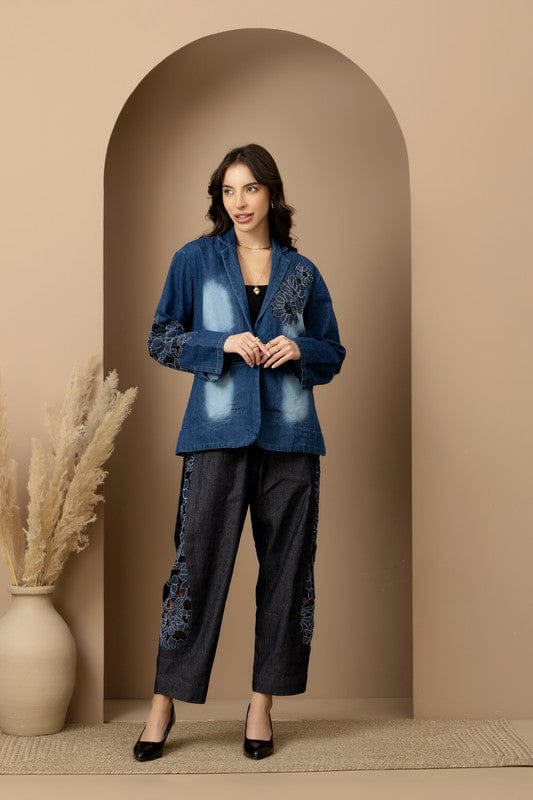 Mabel Blazer & Barrel Jeans Set — Rhe-Ana