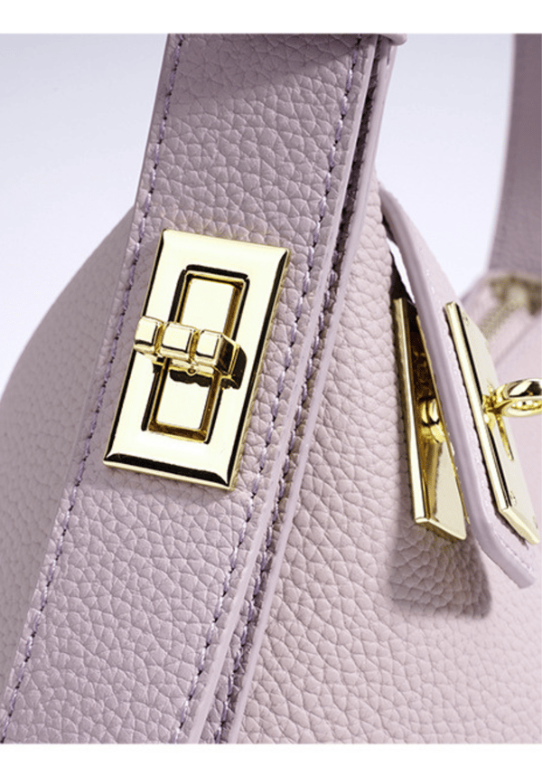 Lumi - Ladies Leather Baguette Bag Mauve — Favori