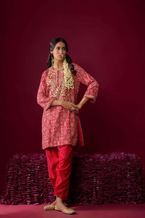 Nadia - Short Kurta With Salwar — Sheetal Batra