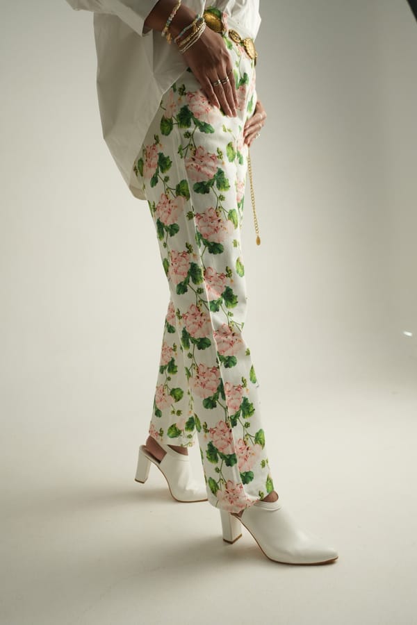 Pink Carnation Printed Jeans — Cloth Haus