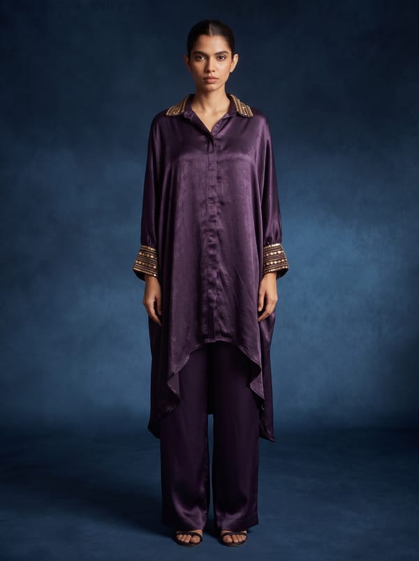Purple Plum Bloom Co-ord Set — 107 DEGREE