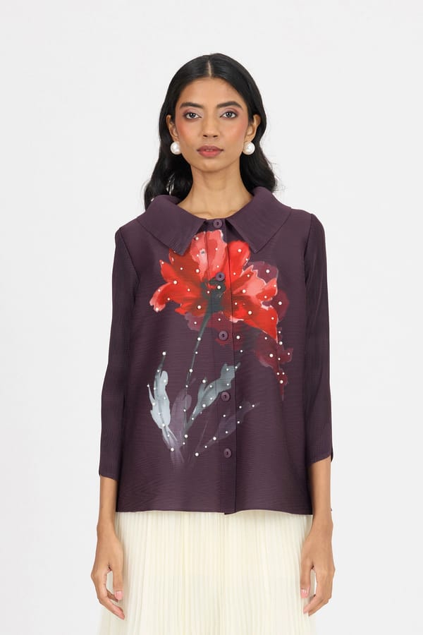 Andrea Shirt — Scarlet Sage