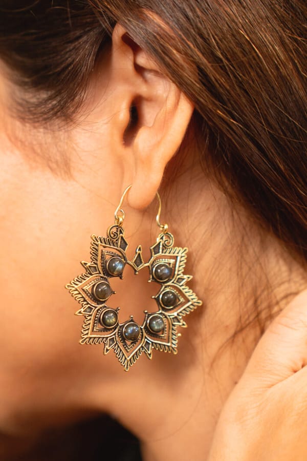 Flower Of Labradorite Brass Baali — SOUL WORKS