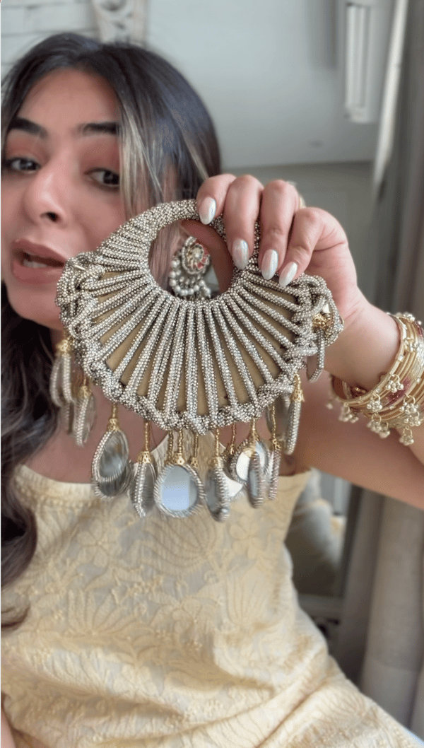 Crystal Halo Embellished Bag - Golden — Forever Noor
