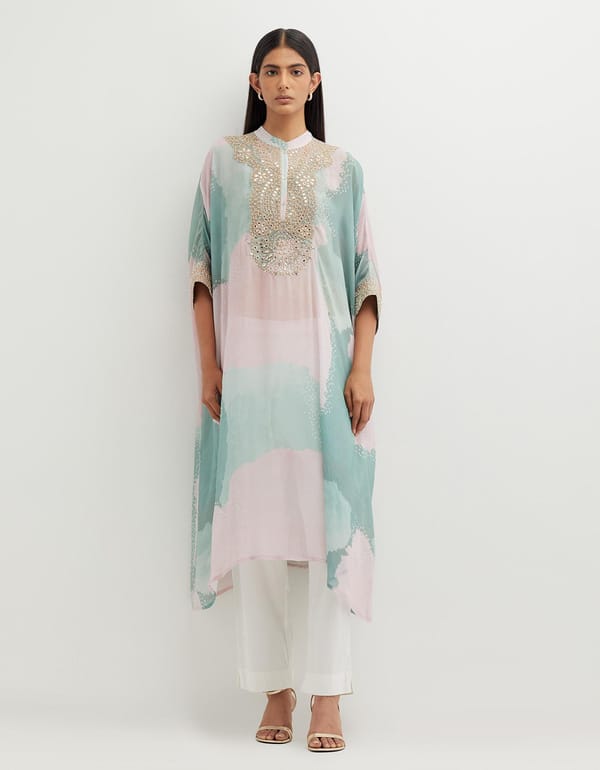 Printed Tunic & Embellishement Paired & Pants — Kavita Bhartia