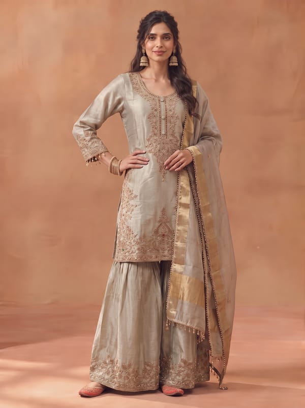 I-2024 Kurta Sharara Set — NEEL GULLY