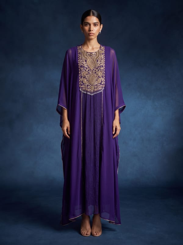 Purple Georgette Royale Dress — 107 DEGREE