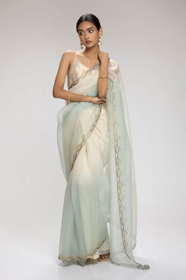 Epidote Saree — Chhaya Mehrotra