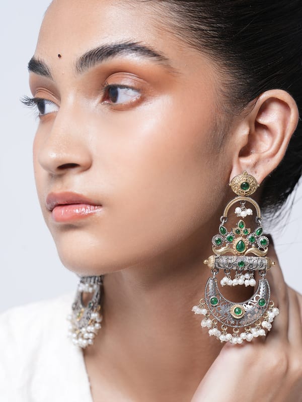 Green Fusion Earrings — Cao Jewellery